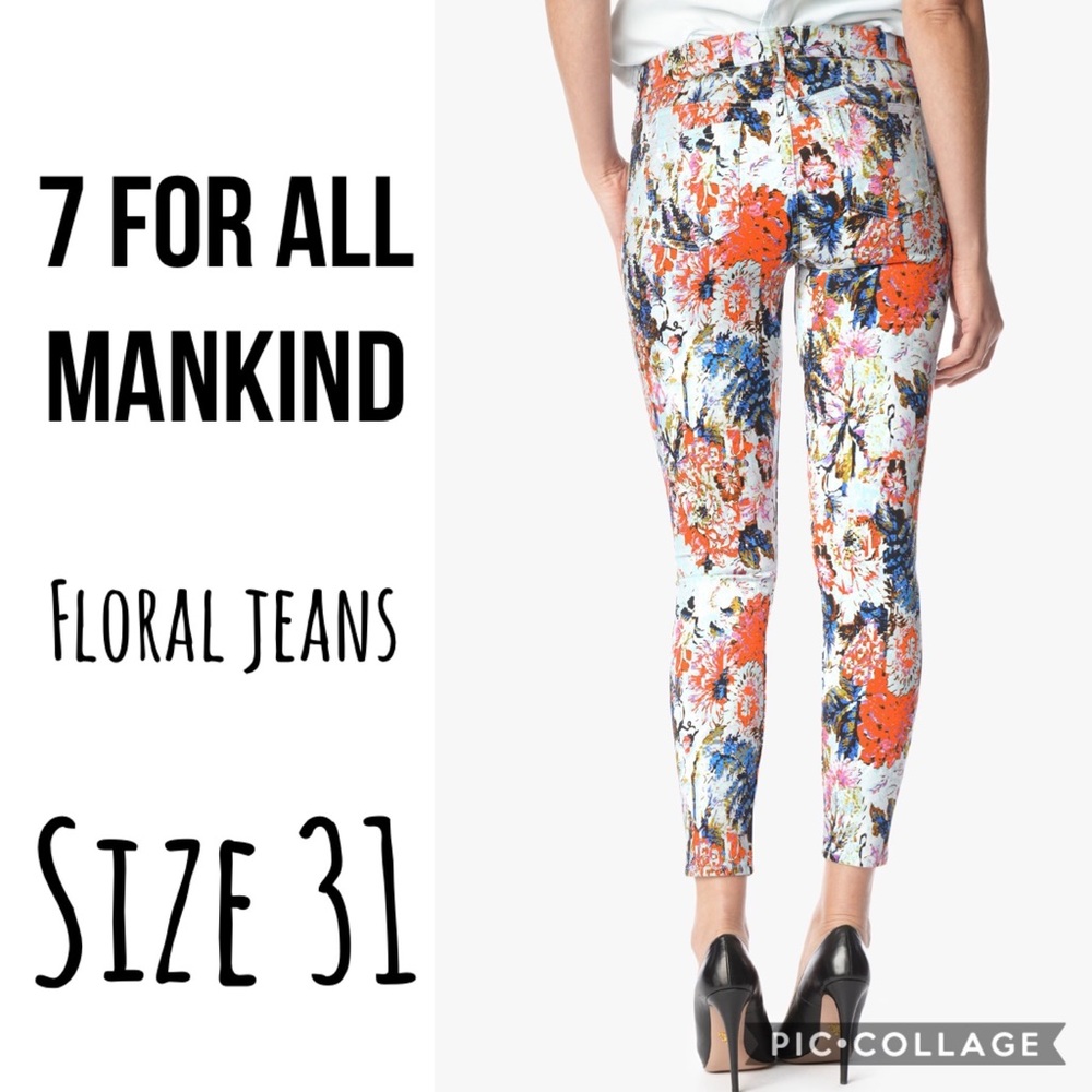 Floral Haze Ankle Skinny Jeans by 74AM